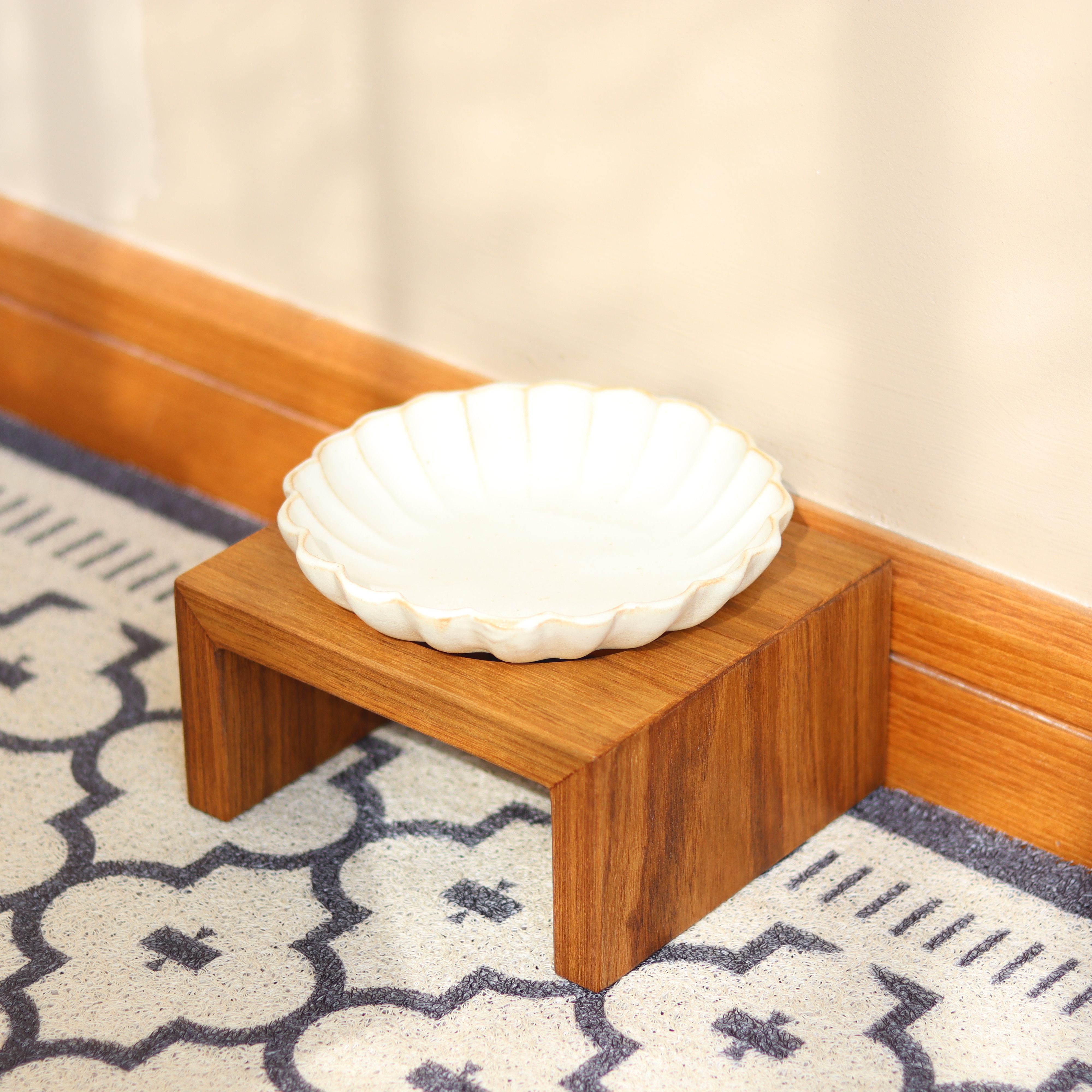 小钟名木 缅甸柚木实木宠物碗架餐适配AE碗托bridge dog环保防霉,淘宝优惠券,粉丝福利购,淘宝优惠卷