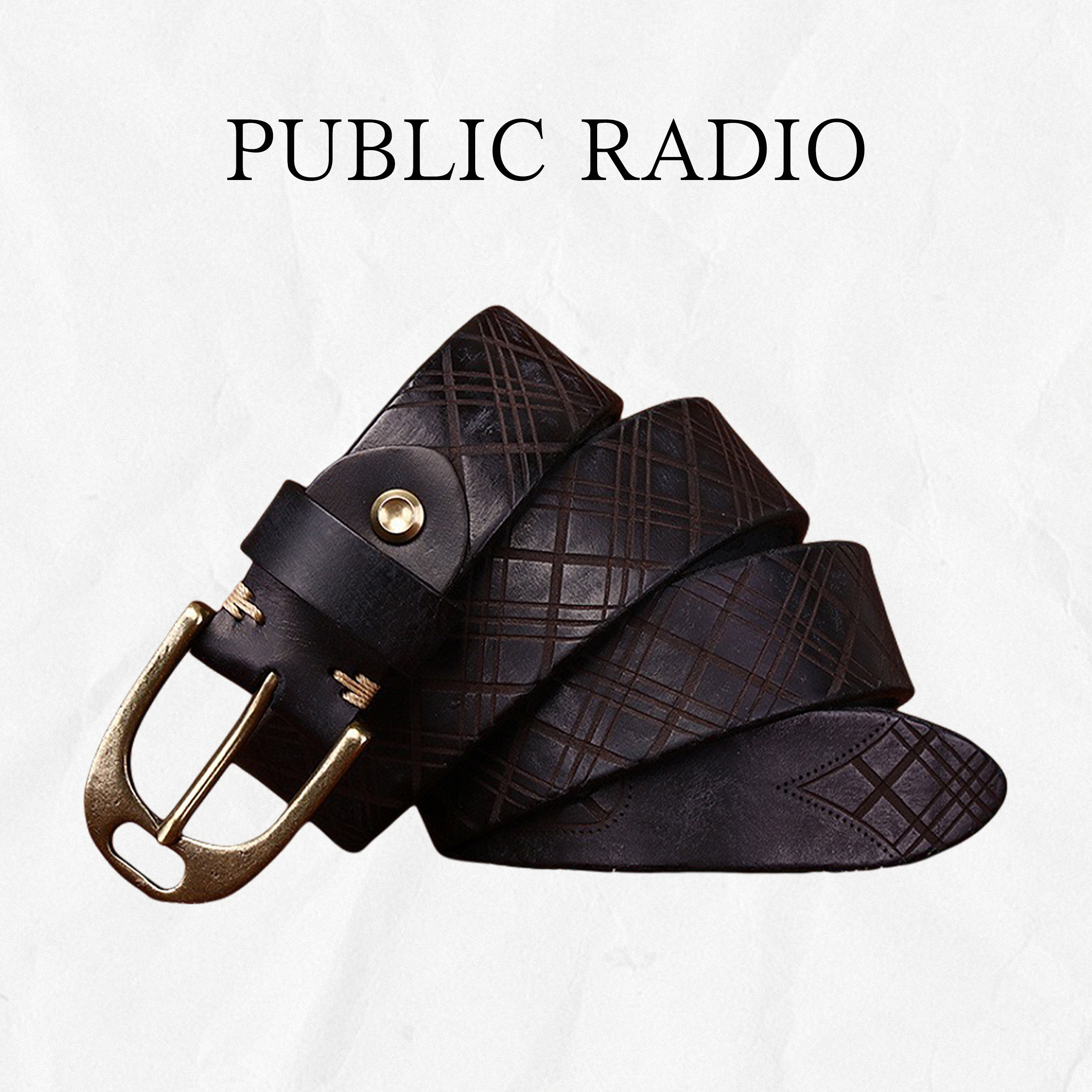 PUBLIC RADIO｜西部真皮腰带远古图腾复古男士狂野美式头层牛皮,淘宝优惠券,粉丝福利购,淘宝优惠卷