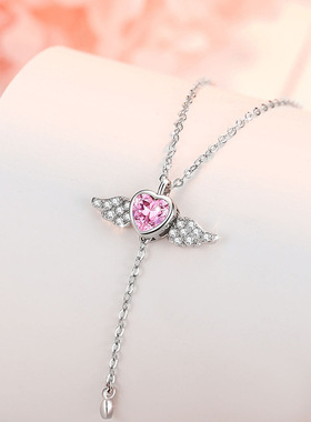 Names.sS925银丘比特之心项链