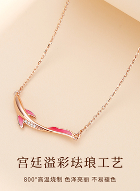 Name.s故宫好运锦鲤项链女款国风925银轻奢小众送女朋友生日礼物
