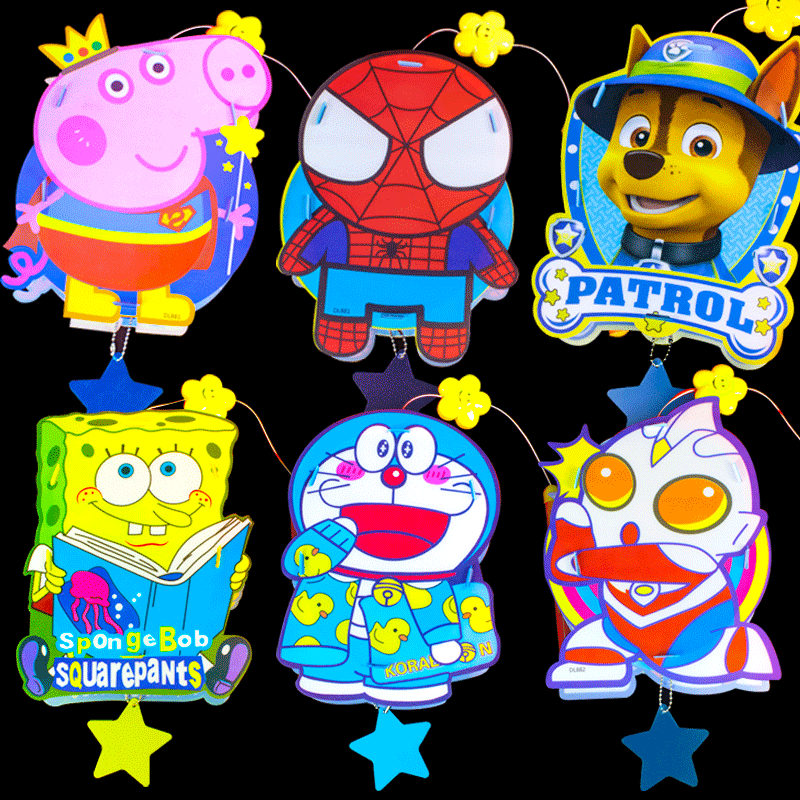 Портативный музыкальный фонарь, кролик, мультяшный набор материалов, сумка для принцессы, «сделай сам», Супермен