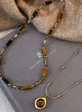 。不掉色！冬天配毛衣的项链轻奢高级感气质大气小众双层锁骨链配