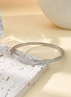 源400+！纯元代工出口 莫比乌斯手镯 合金电镀白金 这质感太好了