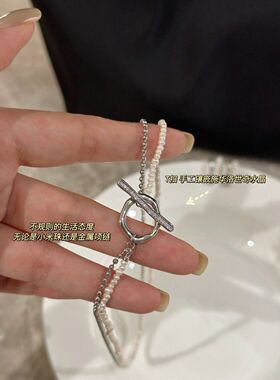 源900+！现89！纯元 天然淡水小米珠耳环项链 小众设计师款 原厂