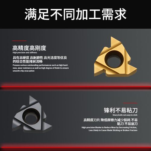 数控内外螺纹刀片60度16IR/ER1.5-3.0大螺距英公制55度不锈钢件用 - 图0