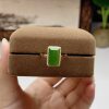 Jasper k gold square ring, 18k gold with South African real diamonds, exquisite multi-diamond inlay, delicate jade quality