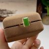 Jasper k gold square ring, 18k gold with South African real diamonds, exquisite multi-diamond inlay, delicate jade quality