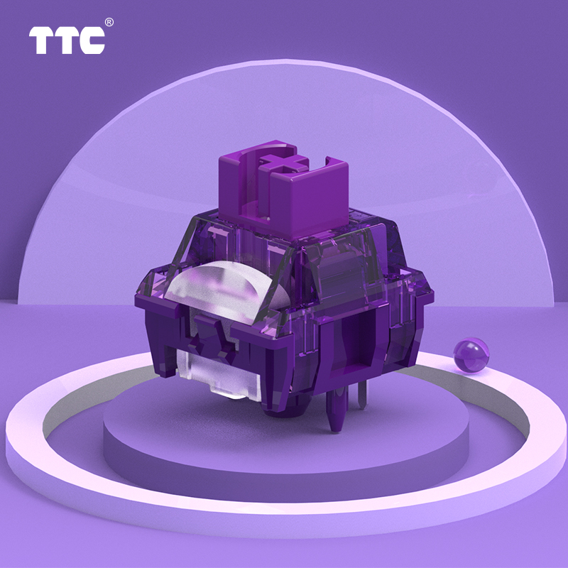 TTC烈焰紫轴V2 万金油轴体 办公游戏两相宜 手感丝滑 声音HIFI - 图1