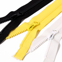 Resin Zip 5#号开尾三角牙胶牙环保拉鍊服装棉服羽绒服门禁拉锁定做