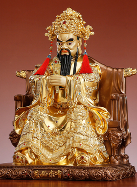 纯铜贴金广济龙王五爷像五台山