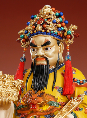 台湾纯铜五台山五爷佛像龙五爷