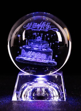 水晶光球足球太阳银河系家居工艺品礼品办公摆件内雕光球