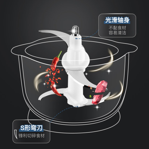 适用九绞肉机阳刀头刀片配件S2-A81/A808/A818通用2升双层四叶刀 - 图1