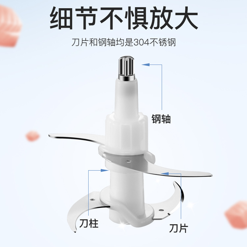 奥克斯绞肉机刀片2升刀头专用配件HX-J3016/J3051/J3019/J20/J22/ - 图0