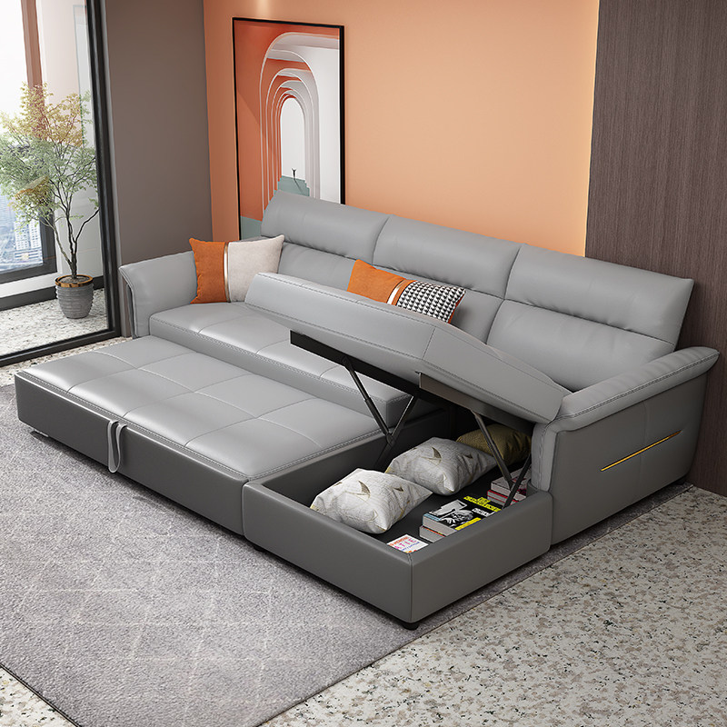 以梵客厅折叠储物两用免洗科技布 以梵沙发床