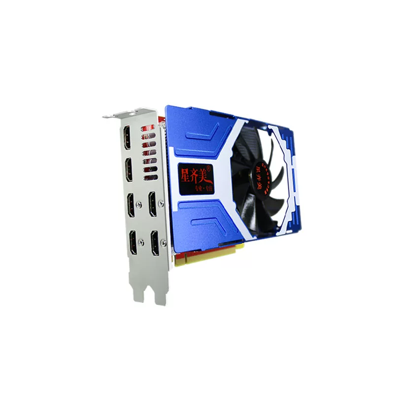 Графическая карта RX580 8G 6 HDMI мультимониторная графическая карта одна машина шесть экранов блокировка EDID версия для монитора запас графическая карта