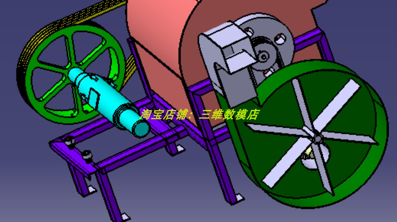 动物电动机饲料粉碎机搅拌机筛网3D三维几何数模型皮带轮螺旋输送 - 图3