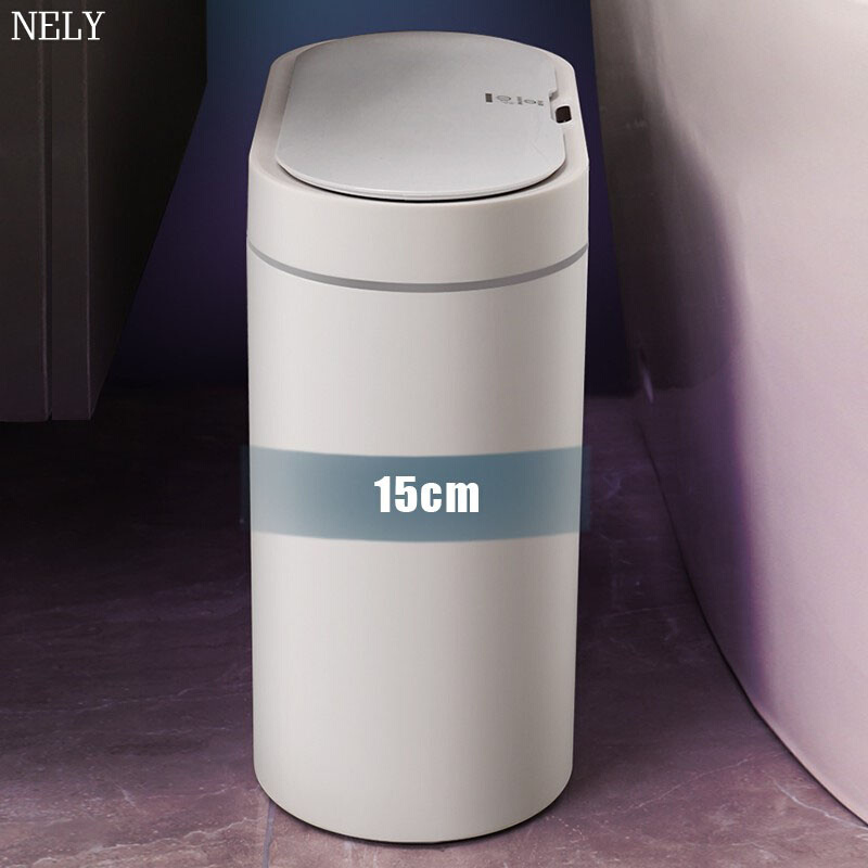 德国全自动垃圾桶感应式智能高端家用卫生间纸篓窄夹缝厕所卫生桶 - 图1
