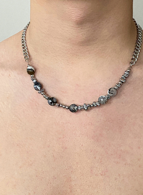 冷淡风配饰高级感嘻哈钛钢项链男