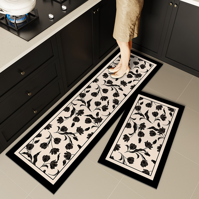 法式高级感厨房地垫防滑防油可擦免洗耐脏脚垫浴室卫生间门口地毯,淘宝优惠券,粉丝福利购,淘宝优惠卷
