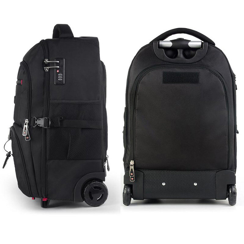 瑞士军刀拉杆包男女短途两用登机箱 书丹箱包旅行袋