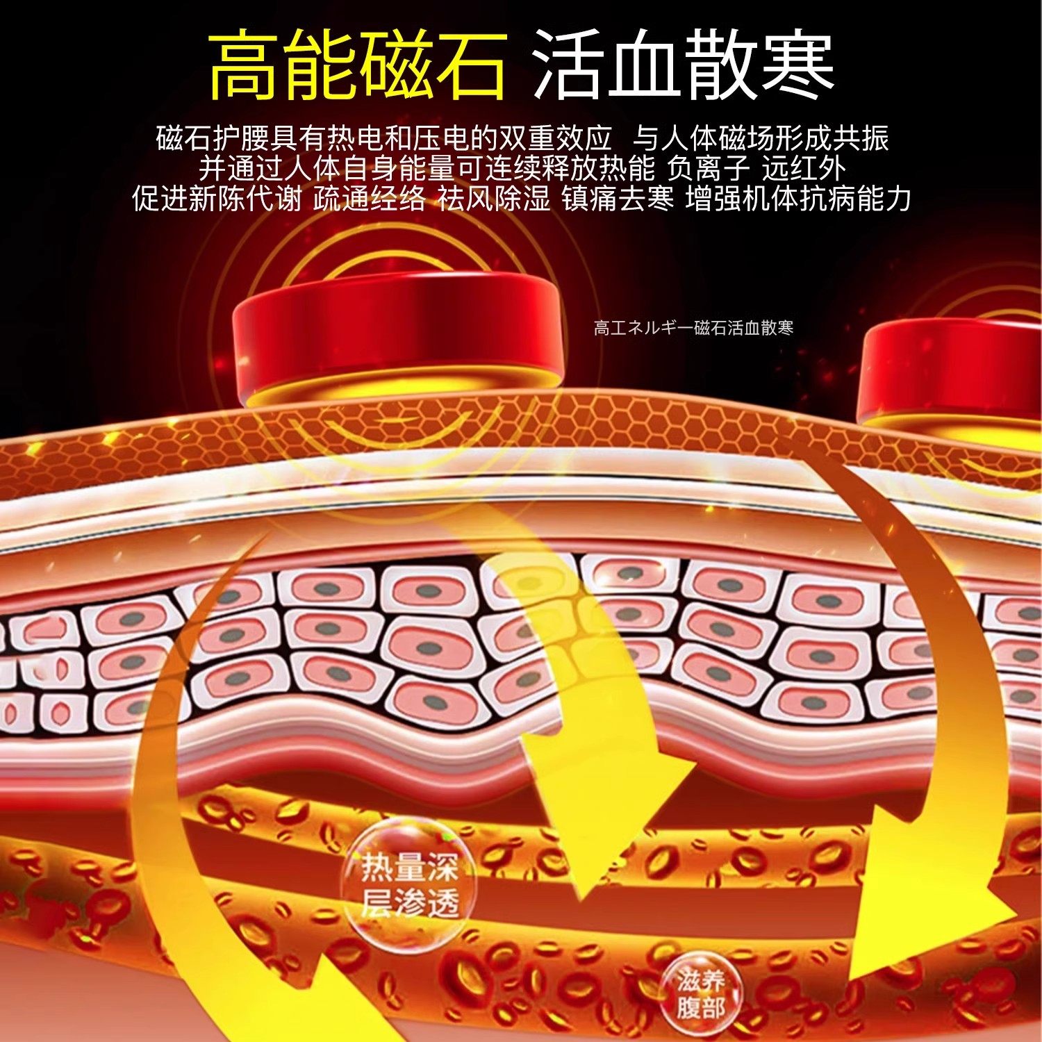 德国护腰带保暖腰间盘突出医劳损男女士专用腰痛自发热敷磁石理疗,淘宝优惠券,粉丝福利购,淘宝优惠卷