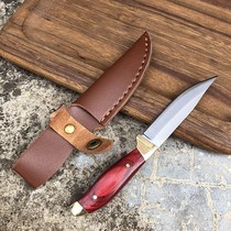 Mongolia Handlebar Meat Knife Outdoor Eating Meat Small Knife Hand Pickle Meat Barbecue Beef Mutton Workout Knife Stainless Steel Water Fruit Knife