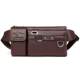 Chest bag men's genuine leather texture waterproof waist bag men's 2022 new trendy construction site large-capacity multi-functional crossbody bag