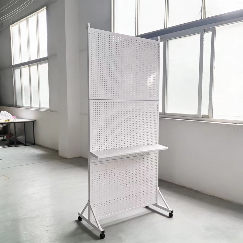 Customized foldable hole board tool hanging shelf