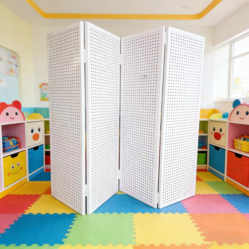 Customized foldable hole board tool hanging shelf
