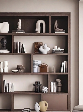 中古风侘寂客厅玄关柜桌面摆设办公室家居装饰品小众实木书房摆件