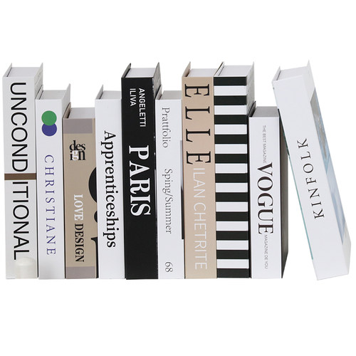 简约现代假书仿真书装饰品道具摆设模型北欧风格创意客厅书柜摆件 - 图3