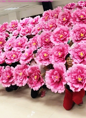 开场舞舞蹈道具手拿花跳舞表演手花牡丹花伞演出道具花朵广场舞花