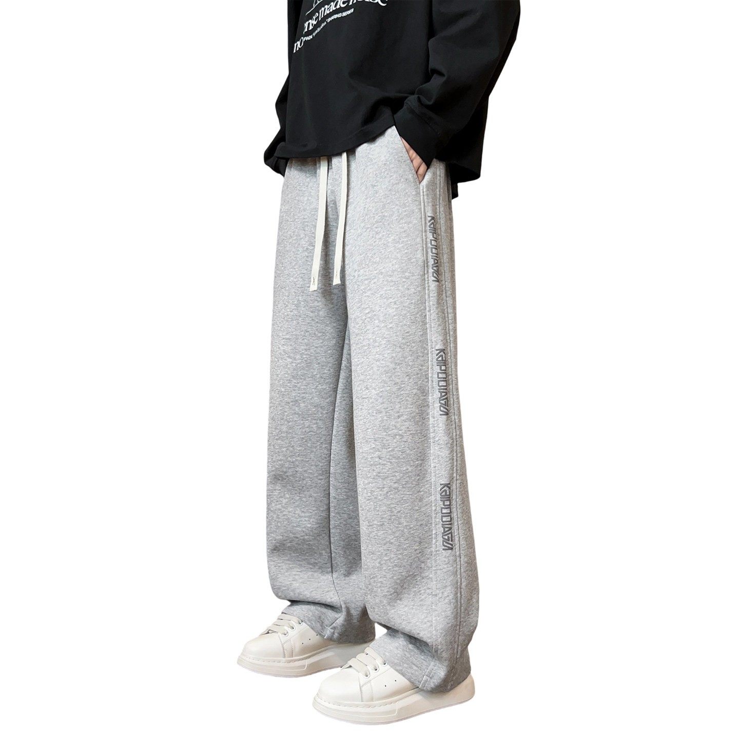 秋冬季休闲长裤子加绒男孩高中初中学生运动裤青少年大童帅气卫裤,淘宝优惠券,粉丝福利购,淘宝优惠卷