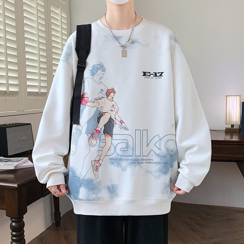 青少年卫衣2025男春秋季印花长袖t恤初高中学生中大童男孩打底衫,淘宝优惠券,粉丝福利购,淘宝优惠卷