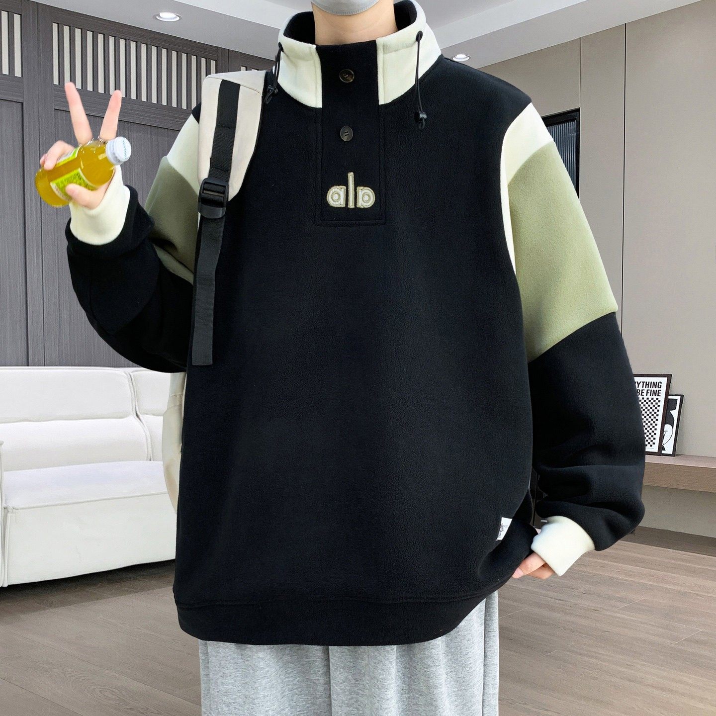 半高领卫衣男款青少年秋冬季加绒加厚内搭打底衫男生保暖长袖上衣,淘宝优惠券,粉丝福利购,淘宝优惠卷