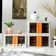Jicang double-opening mini storage box desktop foldable cosmetics snack storage box Japanese simple storage cabinet