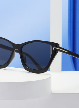 复古T字猫眼太阳镜女时尚高级感