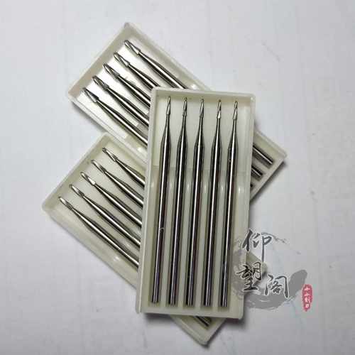 2.35斜光刀小伞刀钨钢圆头圆柱铣刀橄榄核雕刻刀头仰望阁小小刻刀 - 图0