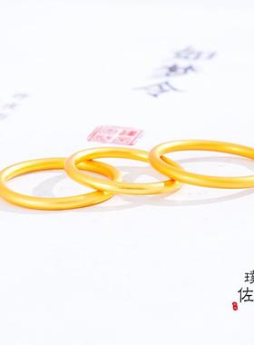 义乌市璞作饰品配件有限公司 高档精工素圈戒指久不掉色越南沙金