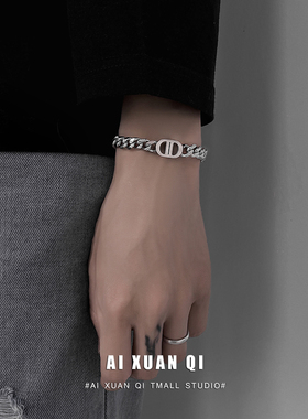 古巴ins小众嘻哈男简单大方手链