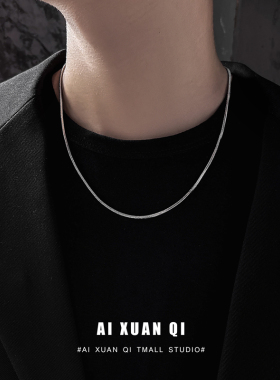 蛇骨项链男潮嘻哈小众简约细款