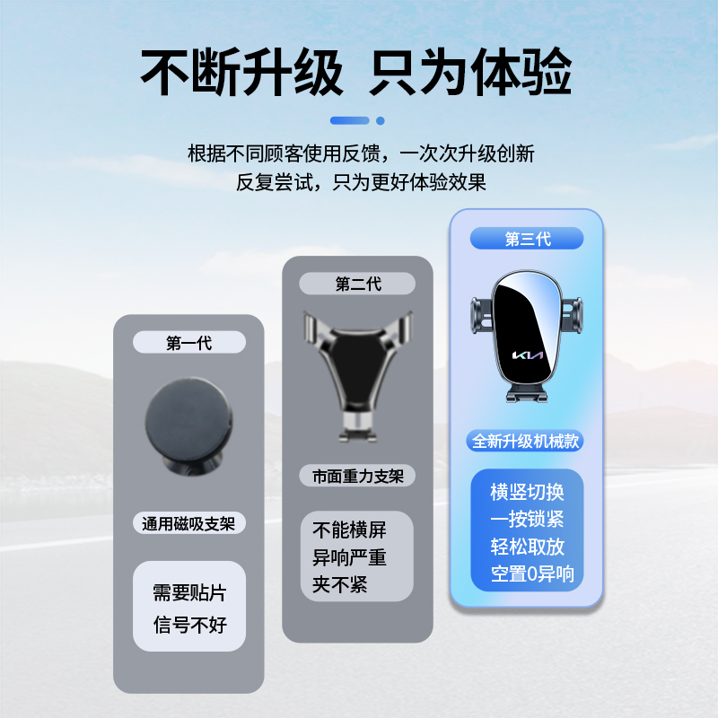 起亚狮铂拓界智跑ACE EV5 K3专用汽车载手机支架导航改装配件大全