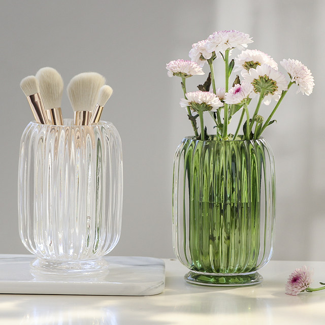 Glass Makeup Brush Storage Bucket Comb Pen Holder Advanced
