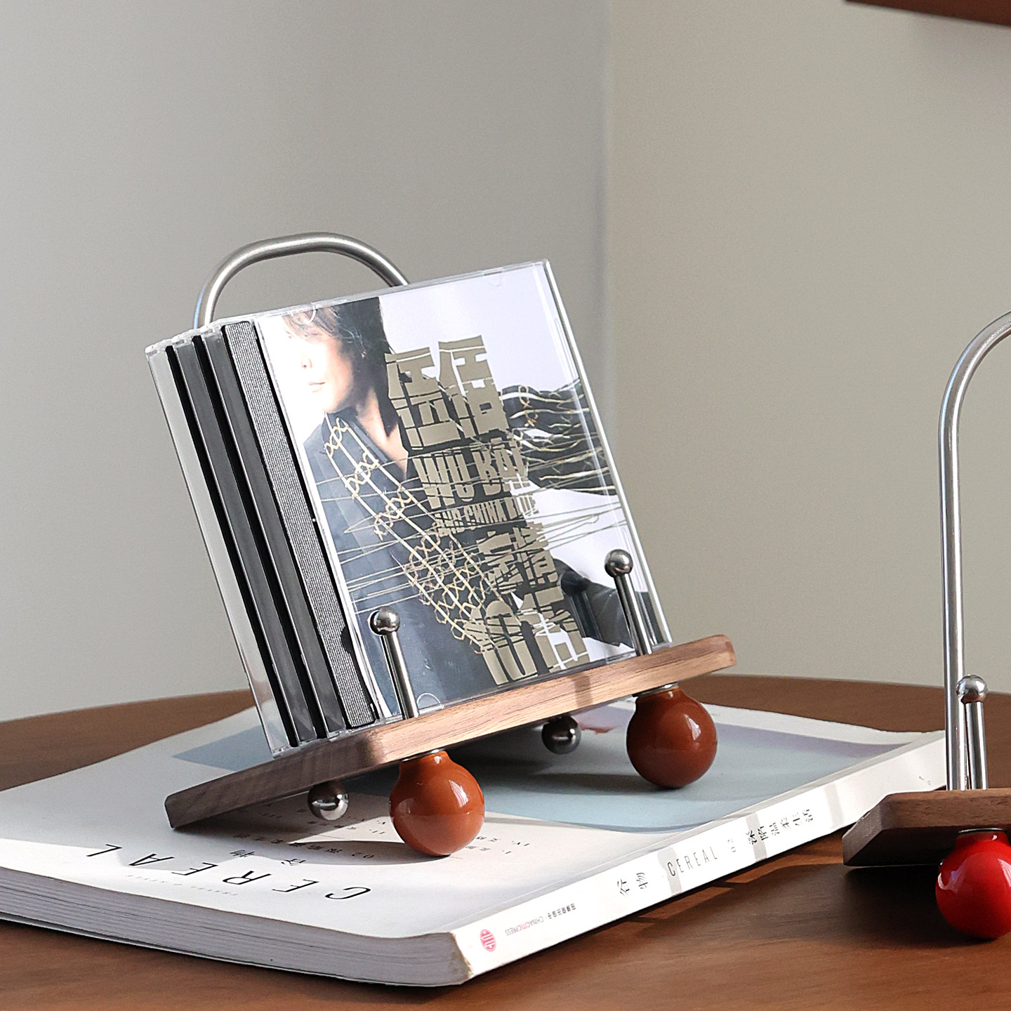 胡桃木故宫日历支架敦煌日历展示架2026台历架子CD架木质阅读书架,淘宝优惠券,粉丝福利购,淘宝优惠卷