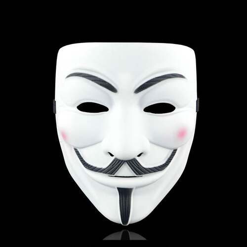Movie Cosplay V for Vendetta Hacker Mask Anonymous Guy Fawke - 图0