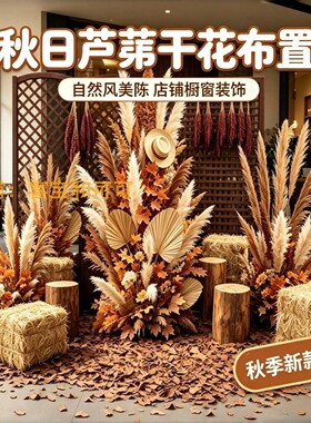 秋日仿真芦苇摆件橱窗露营拍照