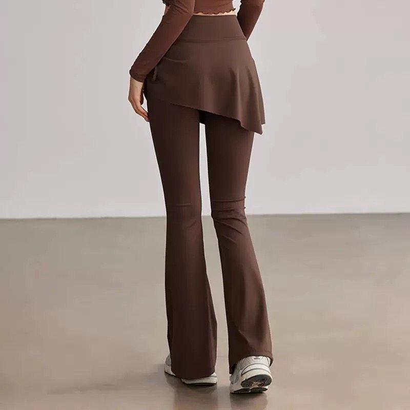 假两件瑜伽裤女高腰提臀健身裤无尴尬微喇裤跑步训练高弹运动长裤,淘宝优惠券,粉丝福利购,淘宝优惠卷