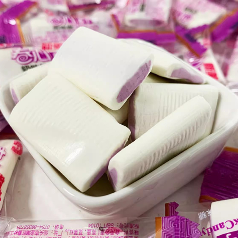 卷心香芋奶味糖儿童糖果小时候糖零食儿时怀旧夹心奶糖年货喜糖