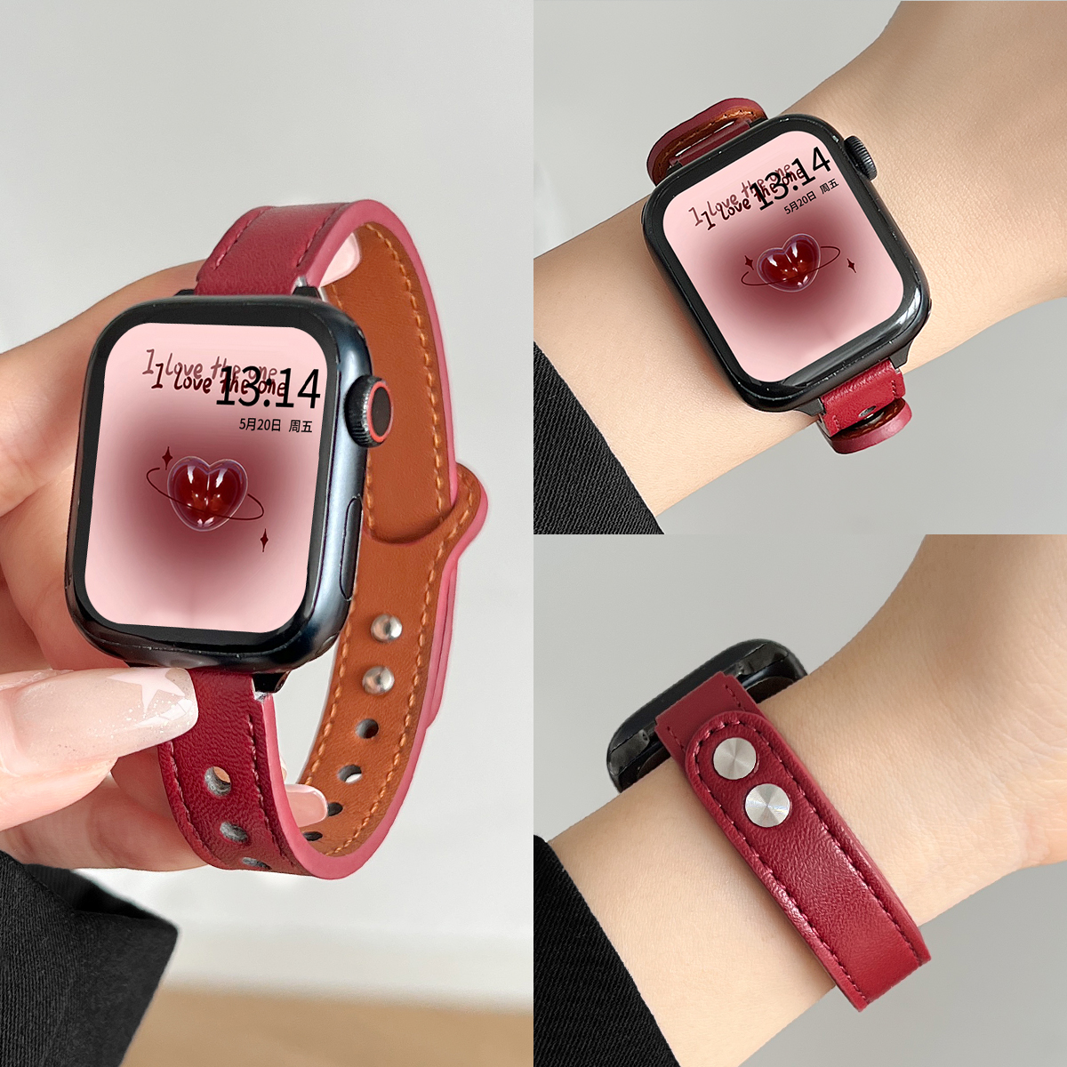 适用vivowatchgt2手表带新款真皮vivo watch gt高颜值新款vivowatch5女士iqoowatch女款3表链创意高级感女生 - 图0